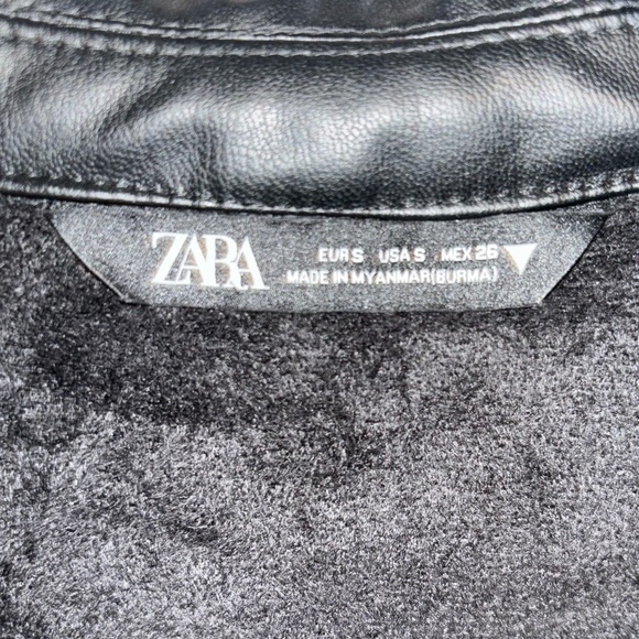 Zara Vegan Faux Leather Oversized Jacket - Picture 2 of 2